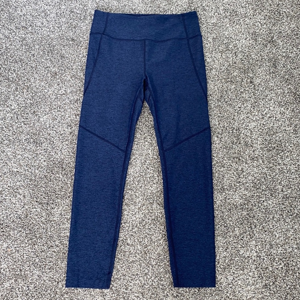 Outdoor Voices Women's Heathered Navy Warmup 7/8 Leggings